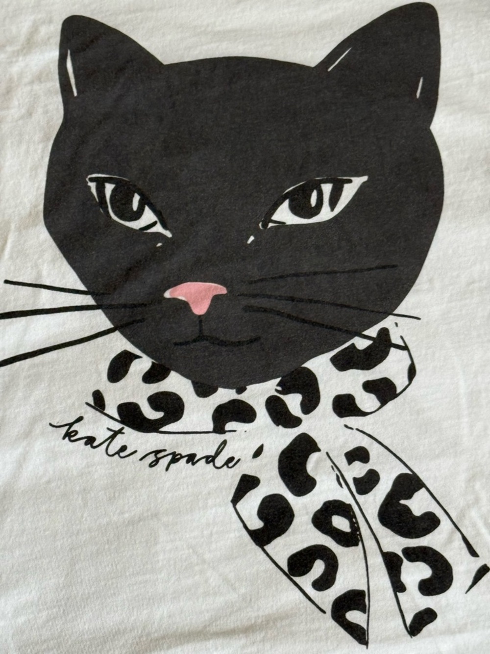 Kate Spade feline cat tee 100% cotton